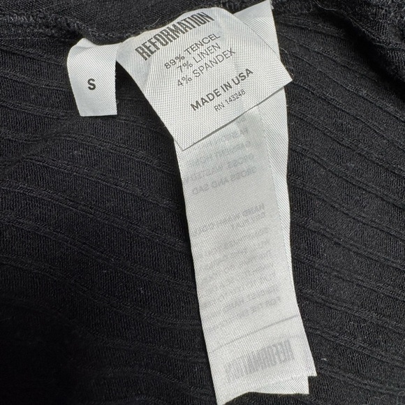 REFORMATION Reyes V-neck Midi Dress Black S - Picture 11 of 11